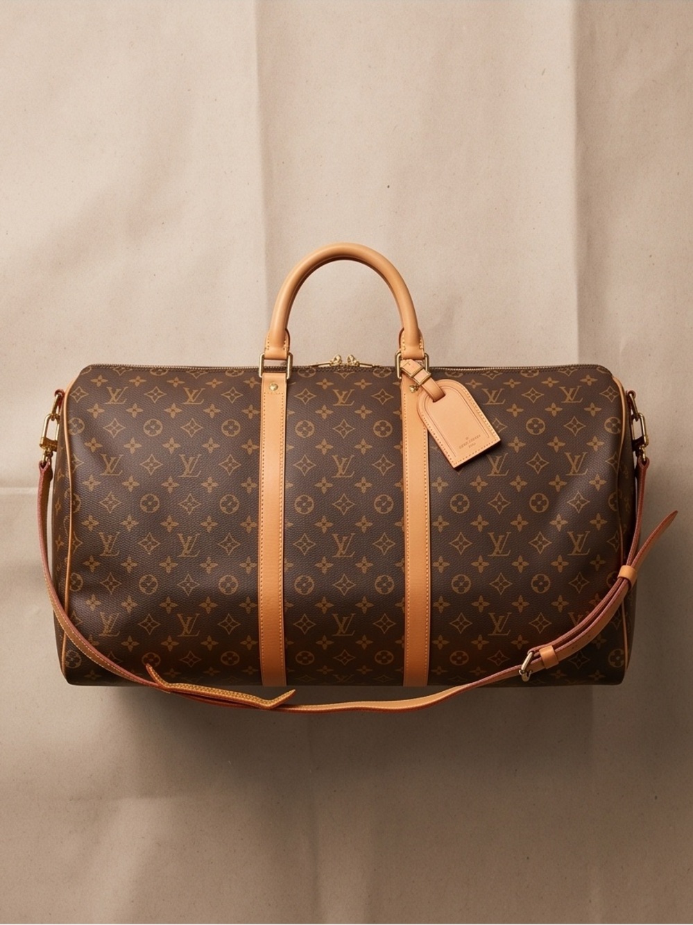 Louis Vuitton Monogram Keepall 60 with strap